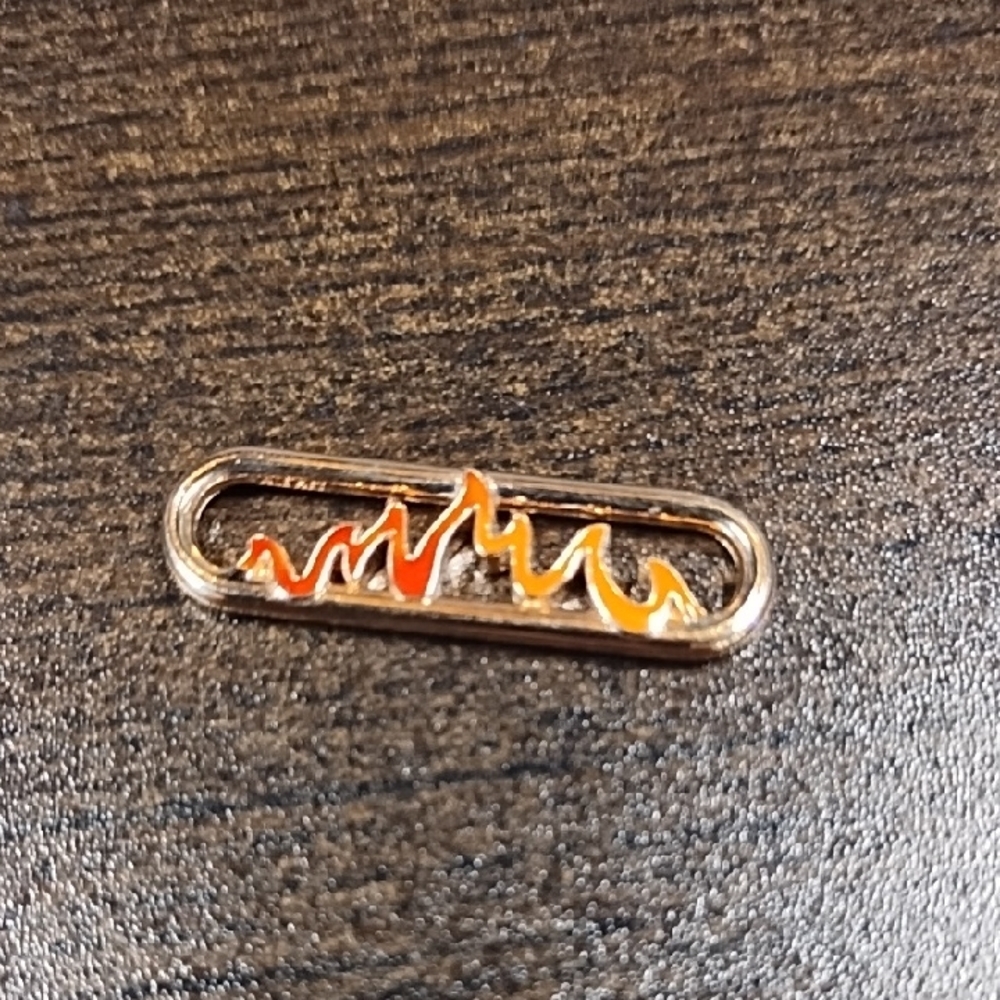 Pandora Gold and Orange Flame Bracelet Charm